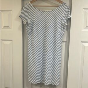 MAHI GOLD White‎ and Blue Stripe Dress